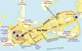 Key West Haunted Locations Map